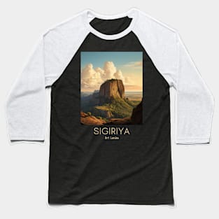 A Vintage Travel Illustration of Sigiriya - Sri Lanka Baseball T-Shirt